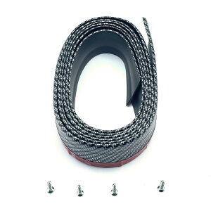 Crown Doris 汎用 リップスポイラー アンダーリップモール ゴム ガリ傷防止 フロント バンパーガード チンスポイラー アーチモール カーボン調