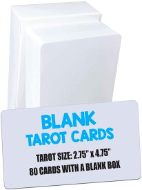 IMAGAME(イメージゲーム) ホワイト ブランクタロットカードデッキ 80枚 標準タロットサイズ (2.75インチ x 4.75インチ) タロットカードとオラクルカードを作る