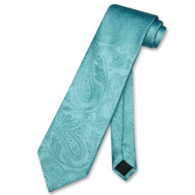 Vesuvio Napoli ネクタイ ターコイズ ブルー ペイズリーデザイン メンズ ネクタイ