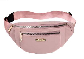 EVANCARY ファニーパック ウエストパック レディース ファッションウエストバッグ 調節可能なストラップ付き 旅行 スポーツ ランニング用, かわいいピンク, One Size