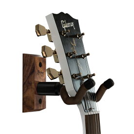 String Swing - CC01K - アコースティックギター＆エレキギター用壁掛けギターハンガー＆取付用ブラケットホルダーブラックウォールナット
