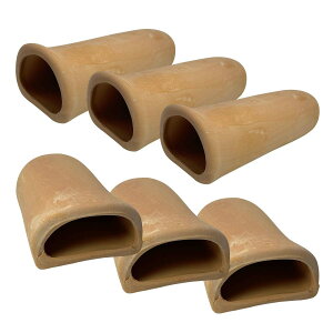 ファビュラス堂 産卵 筒 カマボコ 細長 型 シェルター 熱帯魚 アクアリウム 陶器 隠れ家 水槽 洞窟 魚 ザリガニ エビ プレコ 各 3 個 セット