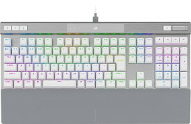 CORSAIR USB K70 RGB PRO WHITE ホワイト ゲーミングキーボード 2022モデル 自社独自のOPX軸採用 8000HZ ポーリングレート対応 脱着可能パームレスト付 CH-910951A-JP