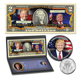 FCM ドナルド・トランプ大統領 2020 純正$2紙幣とコインセット - 第45大統領