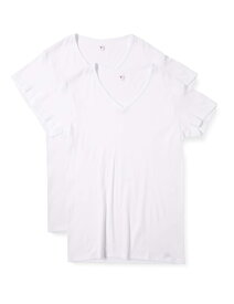 [グンゼ] VネックTシャツ YV00152 YG2枚組 メンズ ホワイト L