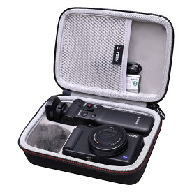 LTGEM製Sony ZV-1カメラ用ハードケース Vloggerアクセサリーキット三脚とマイクにフィット - 旅行保護キャリーストレージバッグ