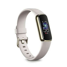 Fitbit Luxe トラッカー フィットネストラッカー ルナホワイト/ソフトゴールド [5日間以上のバッテリーライフ/スマートウォッチ]