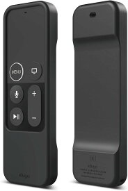 【elago】 Apple TV 4K 2017 / AppleTV HD 対応 リモコン ケース Siri Remote コントローラー 用 耐 衝撃 シリコン ケース 落下防止 用 ストラップ 付属 カバー [ AppleTV 4K 第1世代 / ア