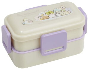 スケーター(Skater) 弁当箱 すみっコぐらし うさぎのおにわ 600ml 抗菌 ふんわり盛れる ドーム型フタ 2段 日本製 PFLW4AG-A