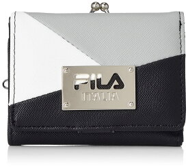 [フィラ] 財布 三つ折り がまぐち メタル 切り替え FIMS-0402 レディース ブラック