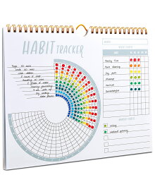 Lamare 習慣トラッカーカレンダー - インスピレーションを与える習慣ジャーナル スパイラルバインディング付き - 毎日の習慣トラッカージャーナルとゴールボード - モチベーションを高める目標ジャーナル - 生産性とワークアウトに最適なツール