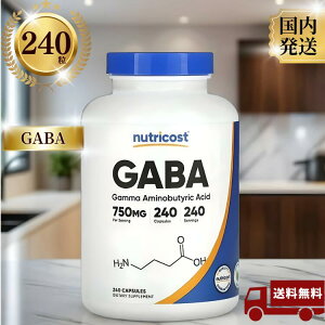Nutricost GABA ��-�A�~�m���_ �K���}�A�~�m���_ 750mg �M���o 240�J�v�Z�� ��̓� ���̓�