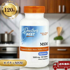 Doctor's Best OptiMSM�i�I�v�e�BMSM�j�z��MSM�A1,500mg�A�h�N�^�[�Y�x�X�g �^�u���b�g120��