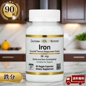�S�� Ferrochel �t�F���P���S�i�r�X�O���V�l�[�g�j36mg �x�W�J�v�Z�� California Gold Nutrition �J���t�H���j�A�S�[���h�j���[�g���V���� 90�� ���̓� ������ �ăM�t�g