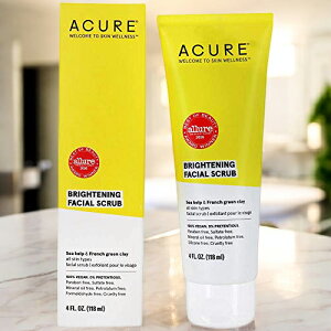 Acure �u���C�g�j���O �t�F�C�V���� �X�N���u �X�N���u��� Brightening Facial Scrub Sea Kelp+ French Green Clay 118 ml