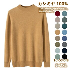 カシミヤ100% ハーフ ハイネック ニット シームレス プルオーバーセーター カジュアル sweater 上着 防寒 無地 シンプル トップス プレゼント 暖かい ハンサム ファッション 長袖 ハーフタートル 秋冬服 全16色 S-3XL