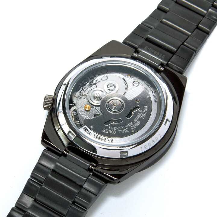 楽天市場】SEIKO セイコー5 自動巻き腕時計 黒い稲妻 SZEN008 ギフト 