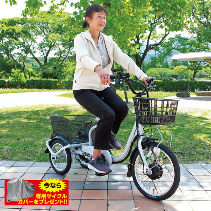 楽天市場】アシらくロータイプ 電動アシスト三輪自転車 専用サイクル 