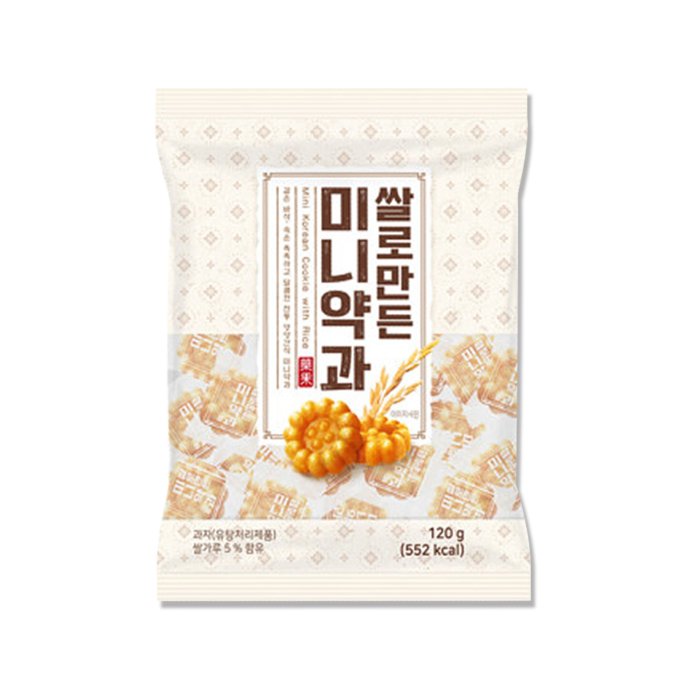 MIGA お米で作り上げたミニーヤッカ 120g*1袋　個別包装！ 韓国食材 韓国お菓子 美味しいお菓子 韓国食品　ミニ薬菓　ヤッカ　韓国伝統菓子