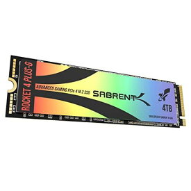 SABRENT ゲーミングSSD 4TB、M.2 SSD 4TB、PCIe 4.0 M.2 SSD、最大7300MB/秒のゲーム向け高速処理、ビデオ編集、高グラフィック向けダイレクトストレージとメモリ拡張 (SB-RKTG-4TB)