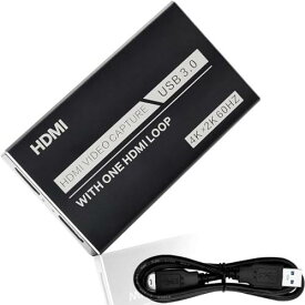 BotthHealth 4K HDMI キャプチャーボード ビデオ ゲームキャプチャー USB3.0 60fps パススルー フルHD ビデオキャプチャー 内蔵 ゲーム実況生配信、会議、ライブビデオ配信、画面共有、録画に適用 コンパクト Switch、Xbox One、OBS Studio対応 Zoom 電源不要