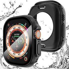 [AMAPC] 【2023強化版】 for Apple Watch ケース 2023 45mm 44mm 対応 と互換性があり 数秒で Ultra シリーズの外観に変換できます 360度全面防水 バンド 水泳・スポーツ専用 ガラスフィルム 一体型 apple watch 用 カバー 360フルボディ防水 アップルウォッチ ケース Series