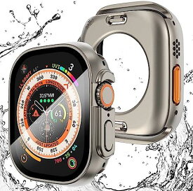 [AMAPC] 【2023冬強化版】 for Apple Watch ケース 41mm 40mm 対応 と互換性があり 数秒で Ultra シリーズの外観に変換できます 360度全面防水 バンド 水泳・スポーツ専用 ガラスフィルム 一体型 apple watch 用 カバー 360フルボディ防水 アップルウォッチ ケース Series6/S