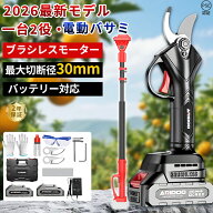 剪定ばさみ 電動 高枝切りバサミ 充電式 一台2役 電動ハサミ 高枝切り 電動枝切りバサミ 家庭用 コードレ…