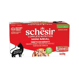 ファンタジーワールド Schesir ツナwithエビ マルチパック 50g×6缶（64605445）