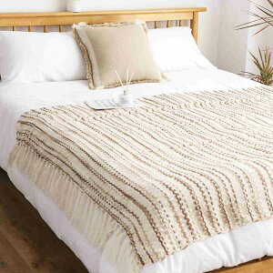 毛布 ブランケット 大判 北欧 おしゃれ ボヘミアン風 ニット 薄て 肩掛け ひざ掛け 柔らかい ソファーカバー フリンジ付き エアコン対策 オフィス 多用途 プレゼント 洗える オールシーズン