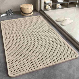 浴室マット お風呂マット バスマット 洗い場マット 滑り止めマット 風呂用すのこ 浴槽内滑り止めマット 吸盤付き 浴室内 速乾 防菌 転倒防止 カビない 高耐久 高齢者 子供 ウ-カーキ 40*100