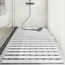 お風呂マット 浴室マット 滑り止めマット バスマット 浴槽内滑り止めマット 洗い場マット 風呂用すのこ 防菌 速乾 滑り止め 転倒防止 カビない 高耐久 浴室内 子供 高齢者 H-ホワイト 43*67