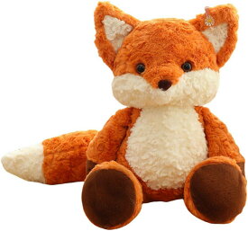 キツネ ぬいぐるみ 大きい 抱き枕 狐 おもちゃ ソフト 動物 リアル かわいい ふわふわ 可愛い 添い寝 オレンジ 柔らかい 背当て 置物 飾り インテリア 贈り物 45cm クリスマス お祝い お