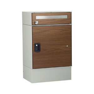 【送料無料】宅配ポスト リピットDB ポスト有り(ウォールナット) ※※ ripitdb100 ユニソン おしゃれ 据え置き アンカー固定 簡易設置 郵便ポスト ※※