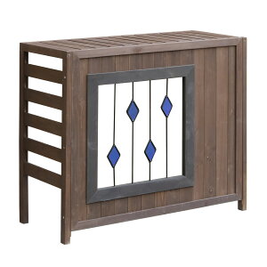 【送料無料】 住まいスタイル ステンドグラス室外機カバー「glass」(グラス) 幅 93cm AC-DG930※※ 木製 おしゃれ エアコン室外機カバー 日よけ 日除け エアコンラック 室外機ラック 排熱 排気