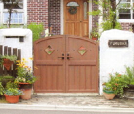 楽天市場 門扉 木製 玄関 門用エクステリア エクステリア ガーデンファニチャー 花 ガーデン Diyの通販