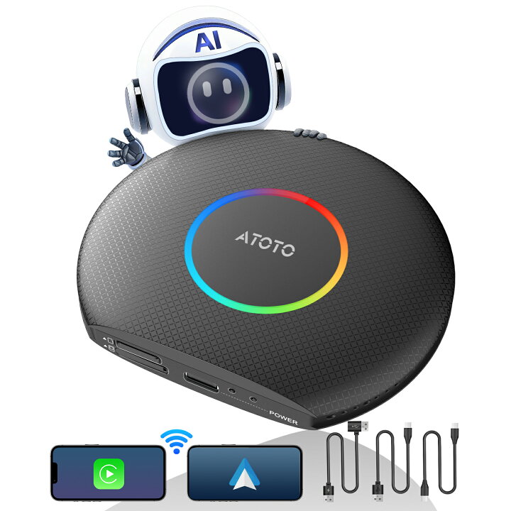 楽天市場】【ATOTO公式 CB6 ワイヤレス carplay AI Box】Android 