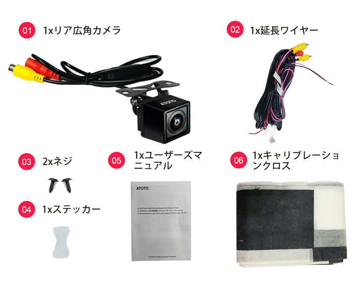 楽天市場】バックカメラ【ATOTO公式 AC-HD03LR 720Pリアビュー  