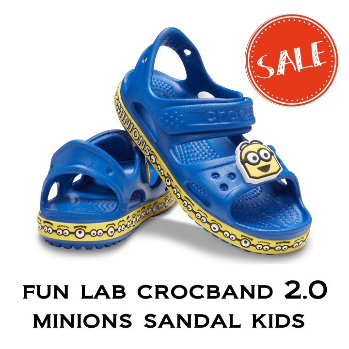 40%OFF クロックス キッズ サンダル セール crocs Fun Lab Crocband2.0 ミニオンズ Sandal クロックバンド2.0 Minions ファン ## ラブ Kids 2021人気の 結婚祝い