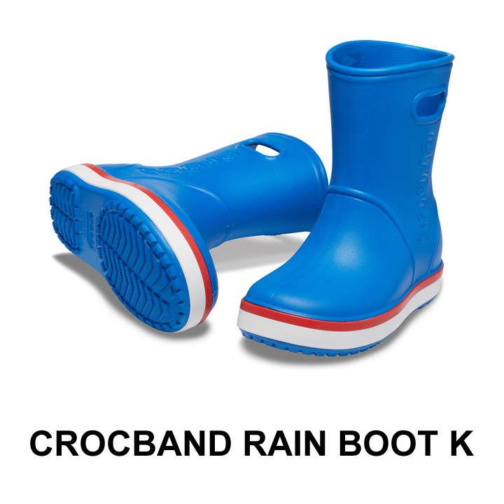 正規品 送料無料 クロックス ブーツ 子供 キッズ 長靴 レインブーツ クロックバンド Rain Kids Boot 新色 ブライトコバルトxフレーム 人気の製品 crocs Crocband