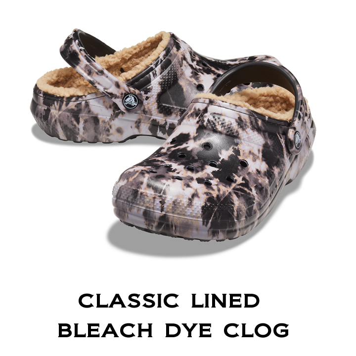 クロックス crocs【メンズ レディース ボア】Classic Lined Bleach Dye Clog/クラシック ラインド ブリーチダイ  クロッグ｜## | crocs正規販売代理店　fam