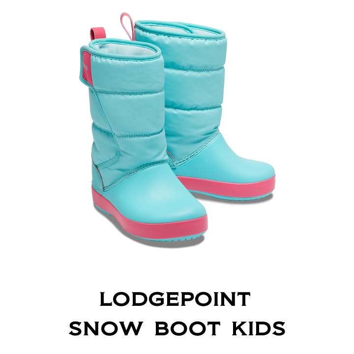 30%OFF クロックス キッズ ＳＡＬＥ crocs 現金特価 Lodgepoint Snow 2020モデル アイスブルーxプール ブーツ Kids スノー Boot ロッジポイント
