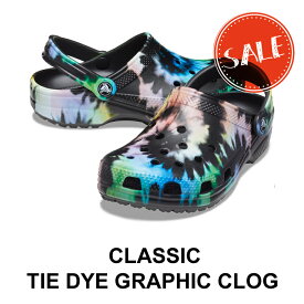 クロックス crocs【メンズ レディース サンダル】Classic Tie-Dye Graphic Clog/クラシック タイダイグラフィック クロッグ｜##