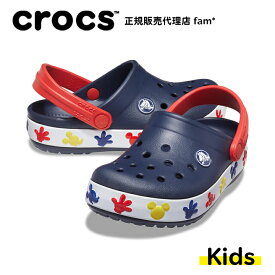 『50%OFF』クロックス crocs【キッズ サンダル】Fun Lab Disney Mickey Lights Clog T/ファンラブ ディズニーミッキー ライツ クロッグ トドラー/ネイビー｜##