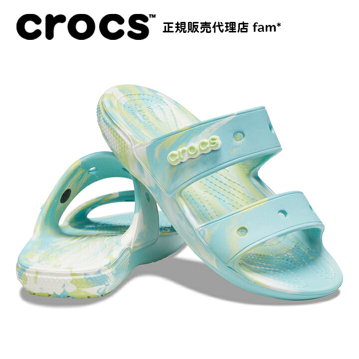楽天市場 クロックス Crocs メンズ レディース サンダル Classic Crocs Marbled Sandal クラシック クロックス マーブルド サンダル ピュアウォーターxマルチ Crocs正規販売代理店 Fam