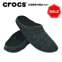 クロックス crocs【メンズ レディース ボア】Classic Slipper/クラシック スリッパー/室内履き/ブラック×ブラック｜##