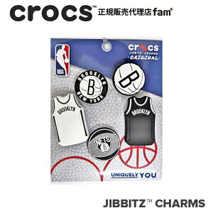 �N���b�N�X crocs�y�A�N�Z�T���[ jibbitz �W�r�b�c�z��NBA Brooklyn Nets 5Pack/NBA �u���b�N���� �l�b�c 5�p�b�N/�o�X�P/10011800�b��