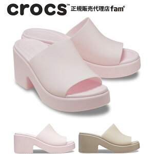 �N���b�N�X crocs�y���f�B�[�X �T���_���zBrooklyn Frosted Slide Heel/�u���b�N���� �t���X�e�b�h �X���C�h�q�[���b##
