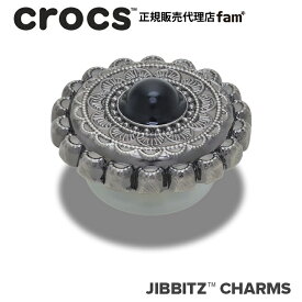 クロックス アクセサリー【jibbitz ジビッツ】Shoelry4 //Silver and Black Emblem/シルバー＆ブラック エンブレム｜10016624