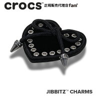 クロックス crocs【アクセサリー jibbitz ジビッツ】Shoelry2 //Black Heart with Bow/リボン付 ブラック…
